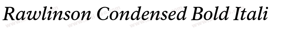 Rawlinson Condensed Bold Italic字体转换